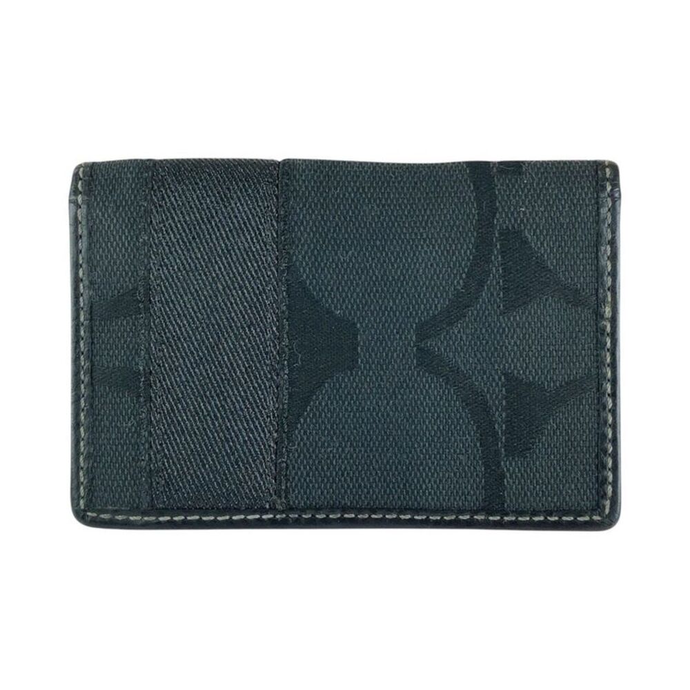 COACH Signature Canvas Leather Card Case